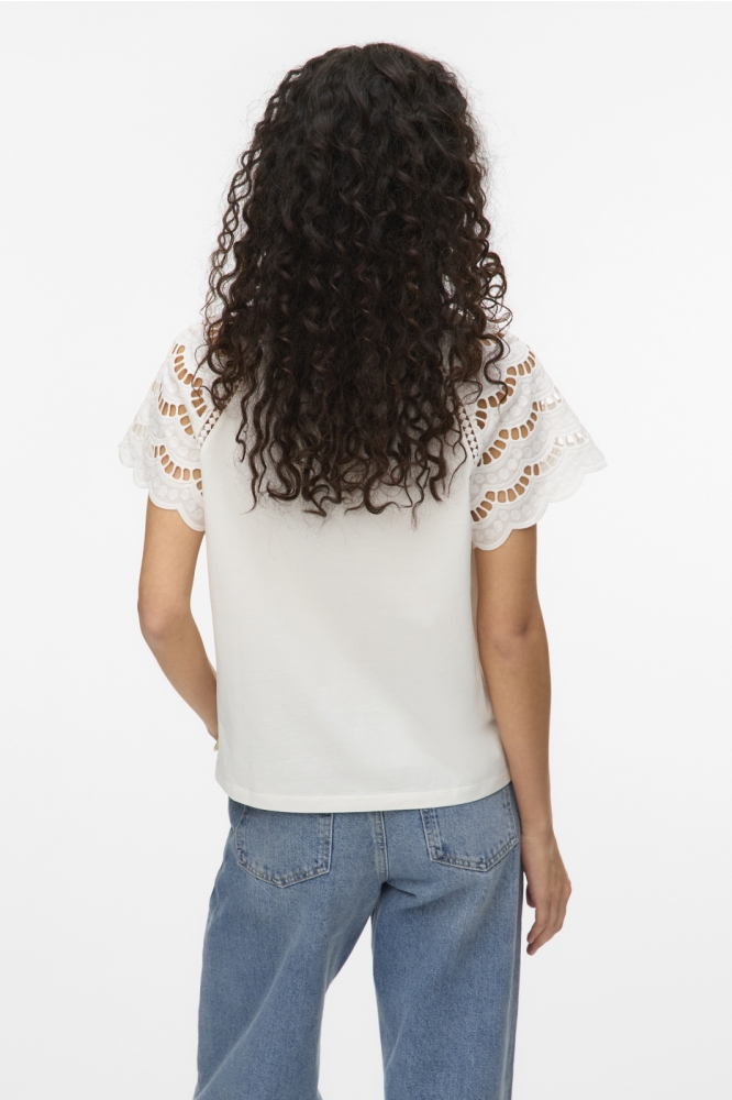 VMBLASY S/S T-SHIRT JRS BTQ GA 10327083 SNOW WHITE